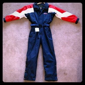 Vintage Fila Ski Jumpsuit Red White & Blue